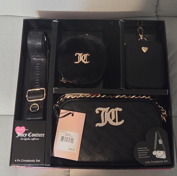 Juicy Couture Handbags - Juicy Couture Black 4 Piece Crossbody Set
